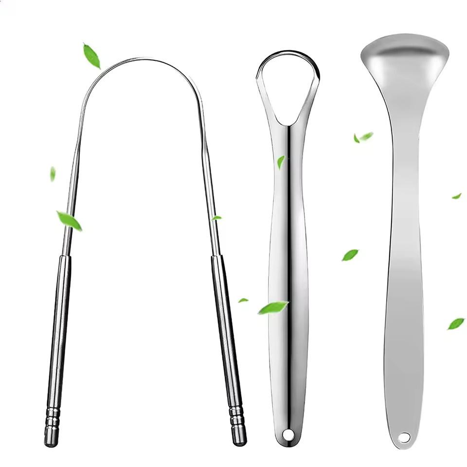 Tongue Scraper Metal - 1pc/2pcs/3pcs/4pcs Metal Tongue Scraper Cleaner for