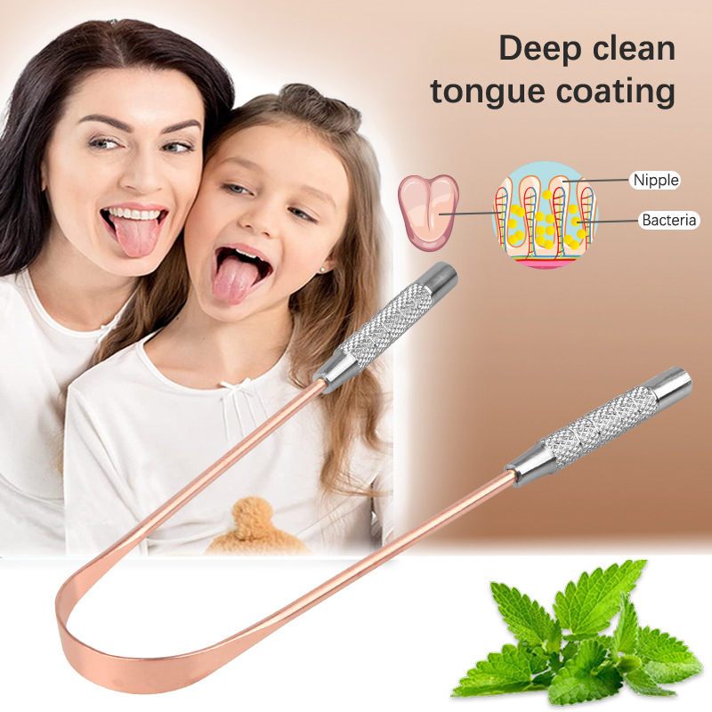 1PCS Copper Tongue Scraper Ora - Tongue Scraper Metal recension och pris