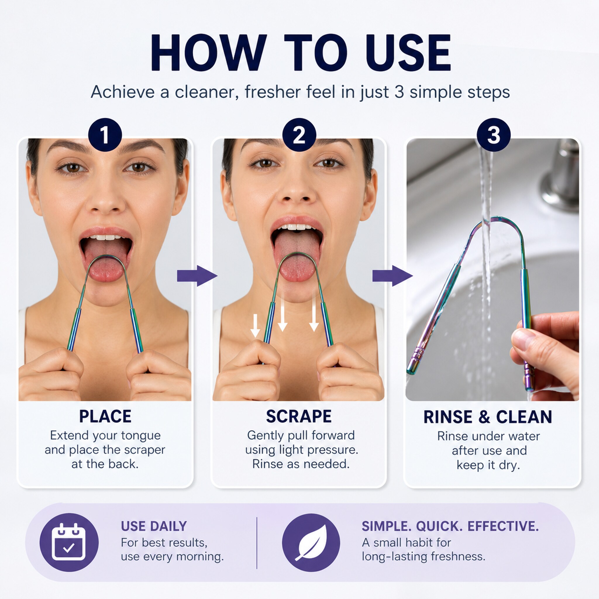 Metal Tongue Cleaner Stainless - Tongue Scraper Metal recension och pris