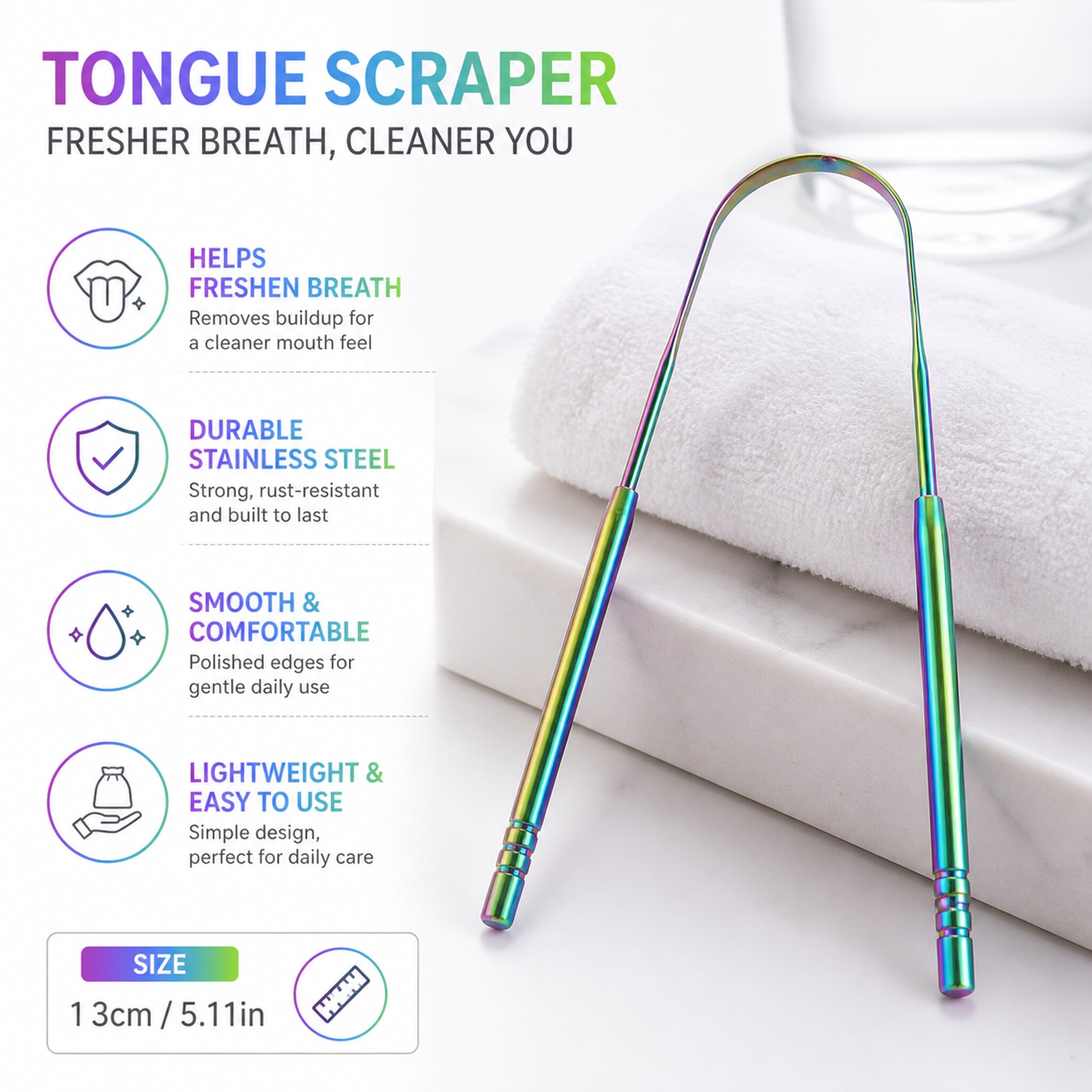 Metal Tongue Cleaner Stainless - Tongue Scraper Metal recension och pris