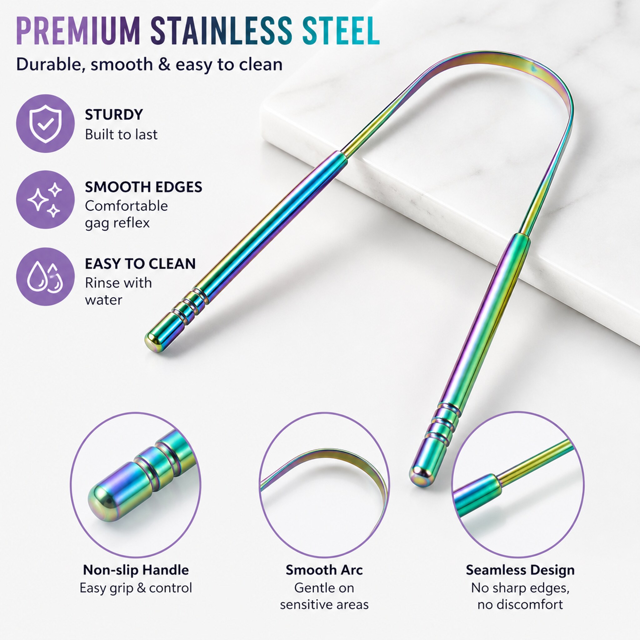 Metal Tongue Cleaner Stainless - Tongue Scraper Metal recension och pris
