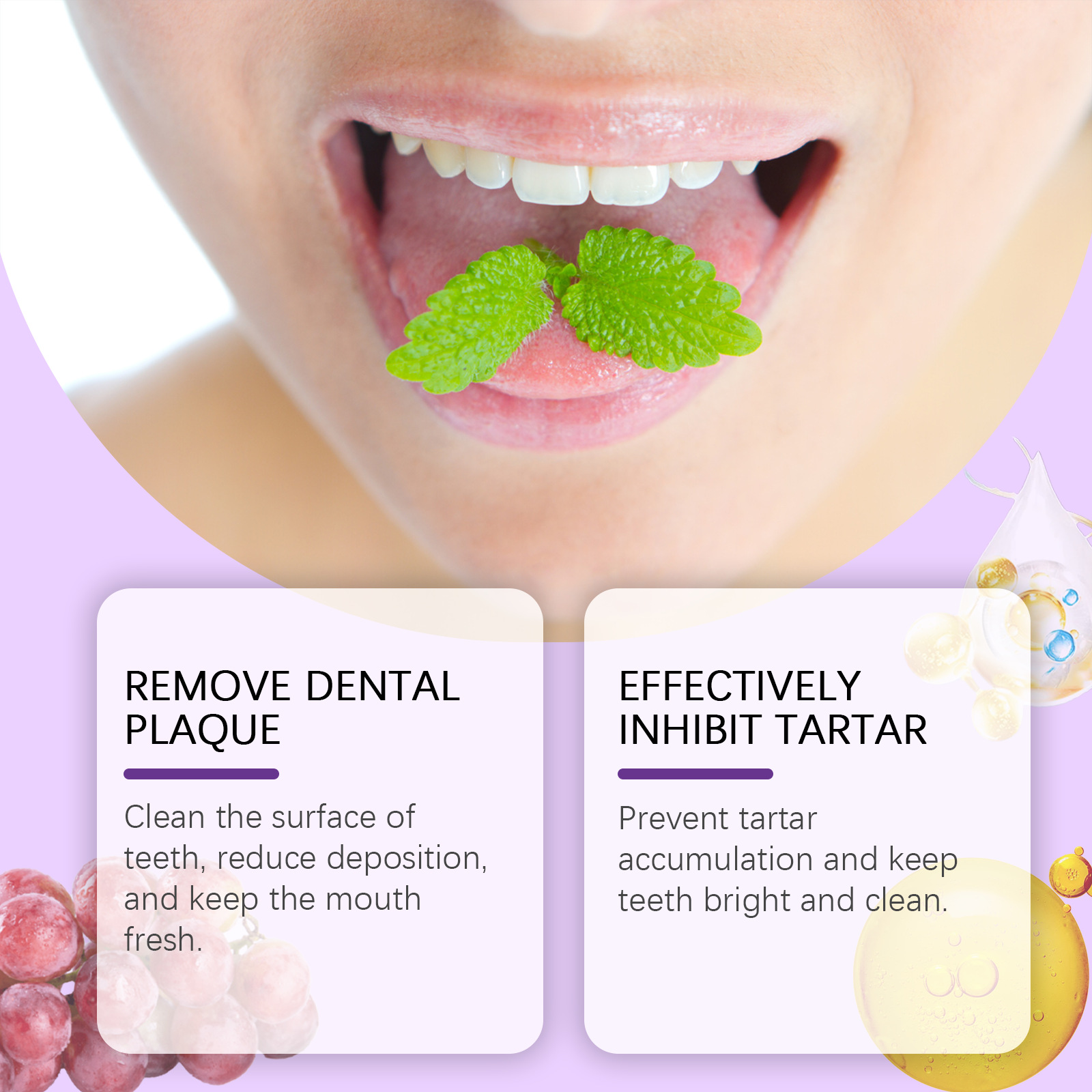 Grape Teeth Whitening Toothpas - Teeth Whitening Bleach recension och pris