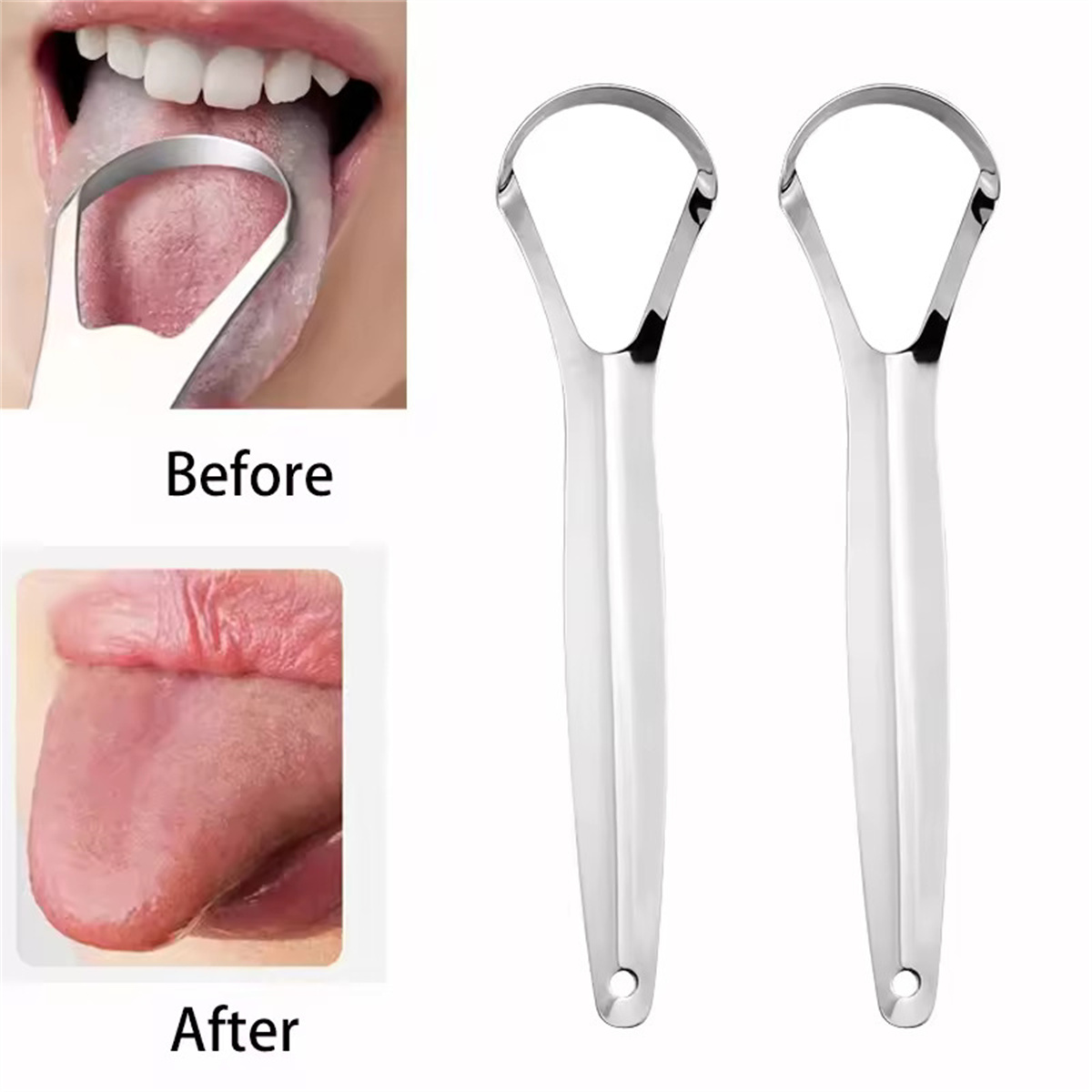 1/2/3Pcs Stainless Steel Tongu - Tongue Scraper Metal recension och pris