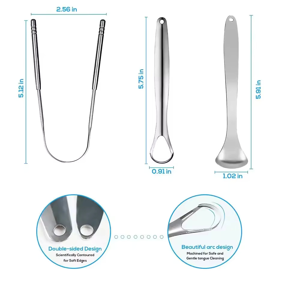 1pc/2pcs/3pcs/4pcs Metal Tongu - Tongue Scraper Metal recension och pris