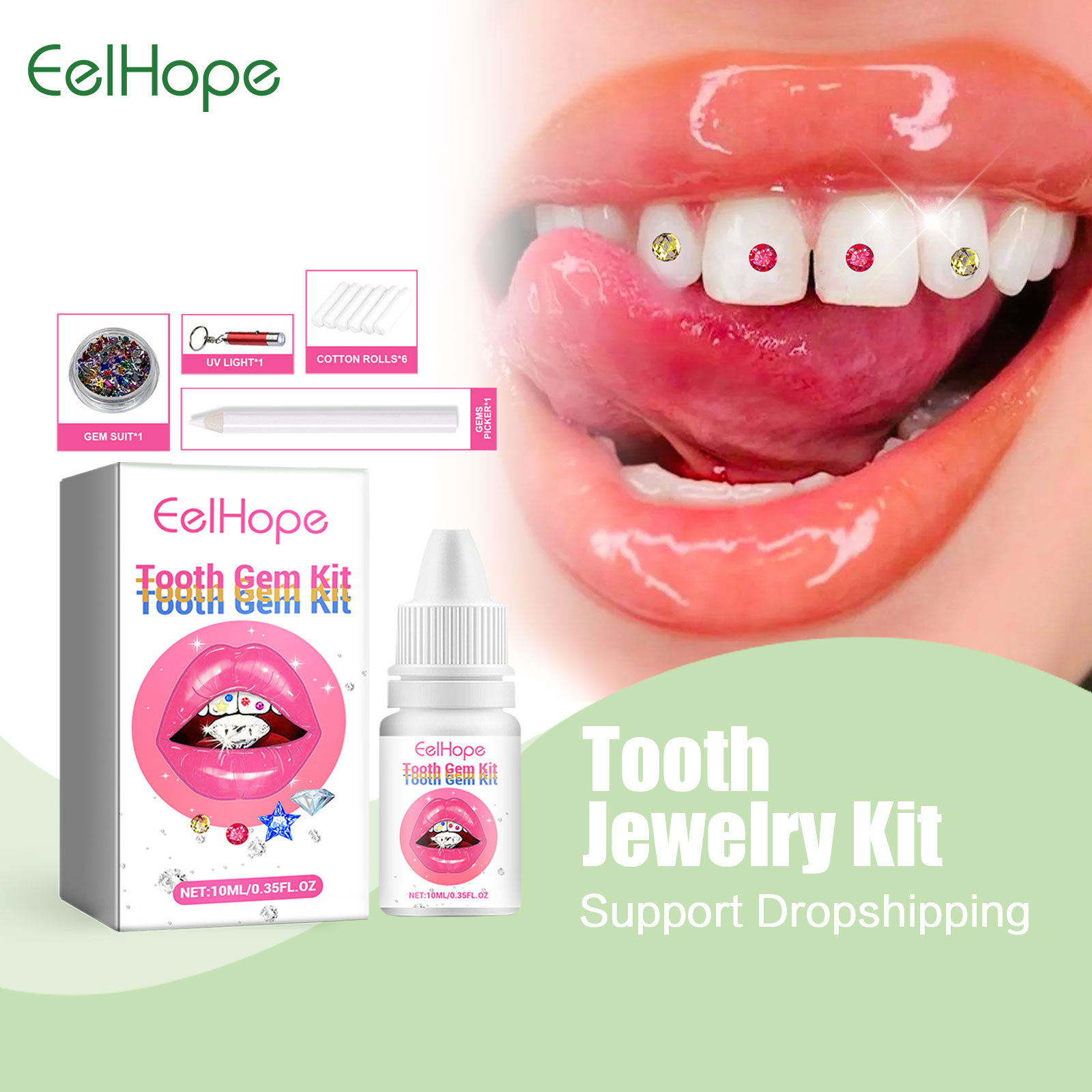 DIY Tooth Gems Kit With Glue A - Tooth Gem Kit recension och pris