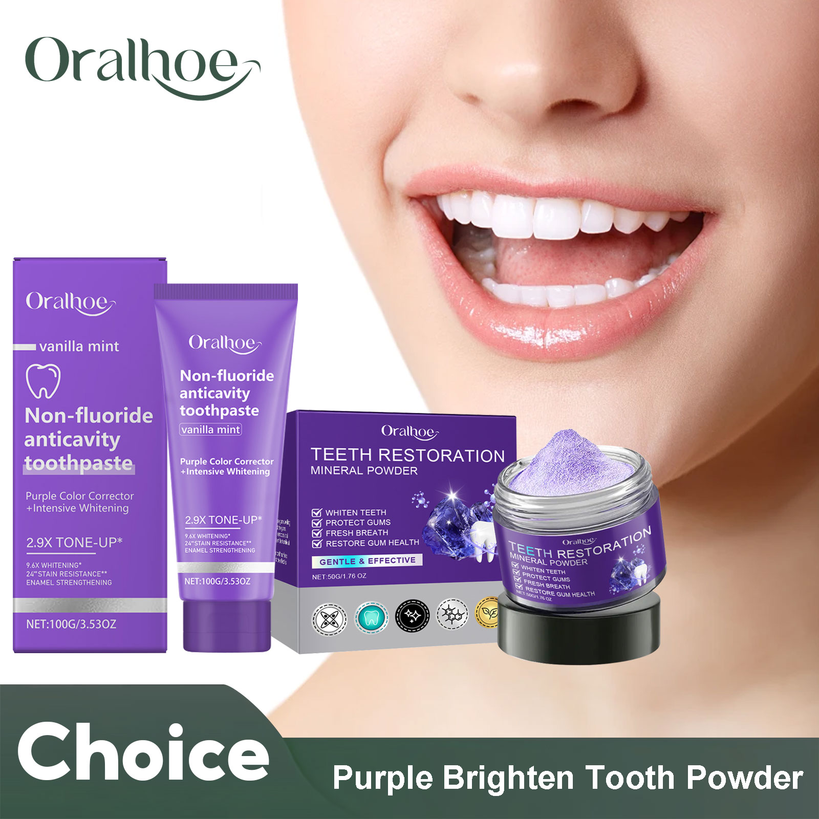 Teeth Restoration Mineral Powd - Teeth Whitening Bleach recension och pris