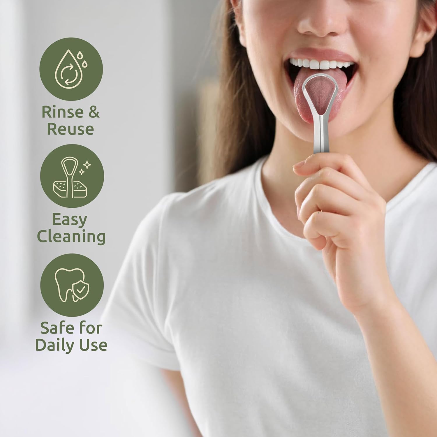 1/2pcs Stainless Steel Tongue  - Tongue Scraper Metal recension och pris
