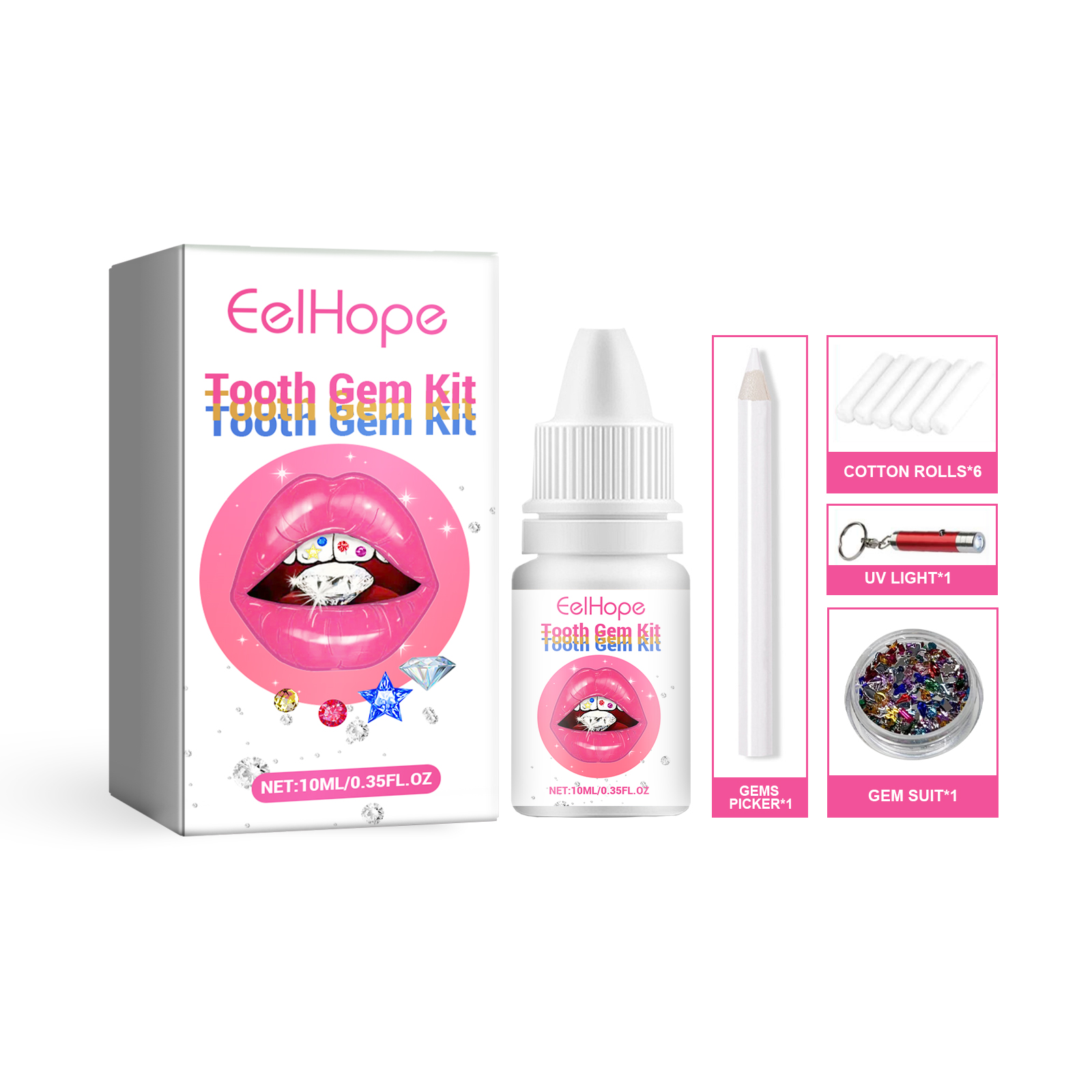Eelhope DIY Tooth Gem Kit - Sp - Tooth Gem Kit recension och pris