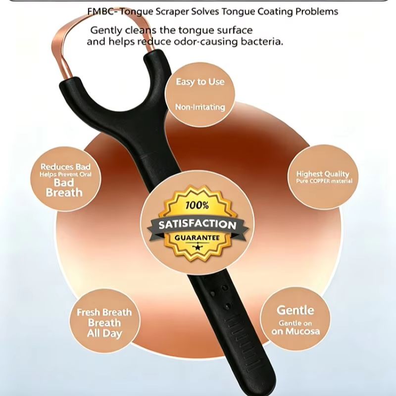 Y‑Shaped Pure Copper Tongue Sc - Tongue Scraper Metal recension och pris