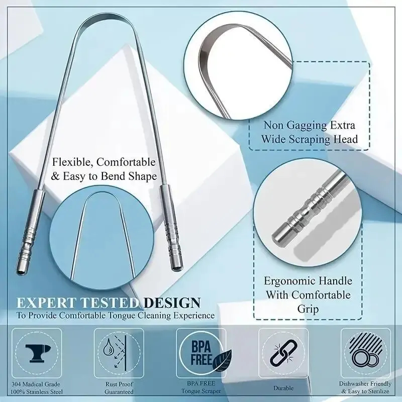 Stainless Steel Tongue Scraper - Tongue Scraper Metal recension och pris