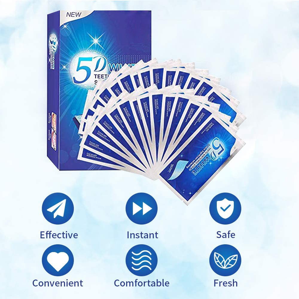 5D White Teeth Whitening Strip - Teeth Whitening Bleach recension och pris