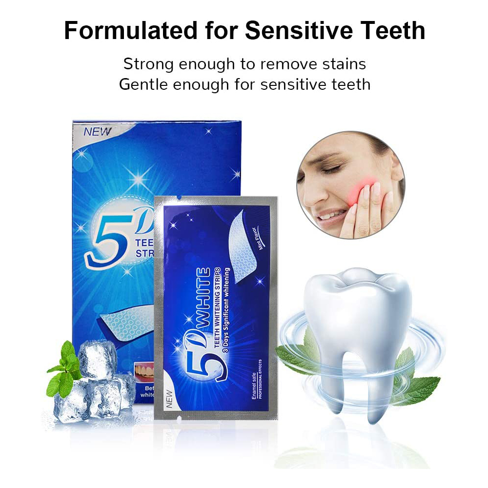 5D White Teeth Whitening Strip - Teeth Whitening Bleach recension och pris