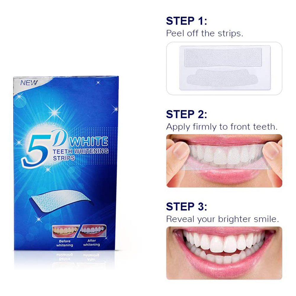 5D White Teeth Whitening Strip - Teeth Whitening Bleach recension och pris