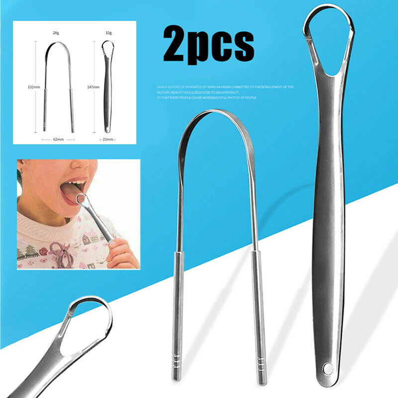 2Pcs Tongue Scraper Stainless  - Tongue Scraper Metal recension och pris